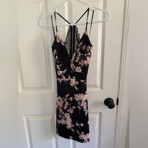 Cute little black floral dress! Perfect for a night out